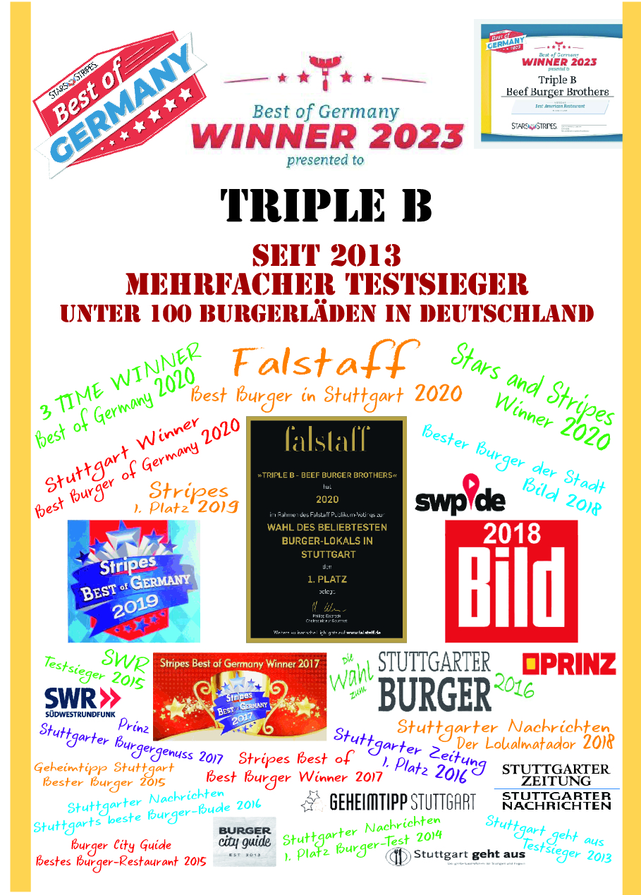 Franchise Testsieger Triple B Burger